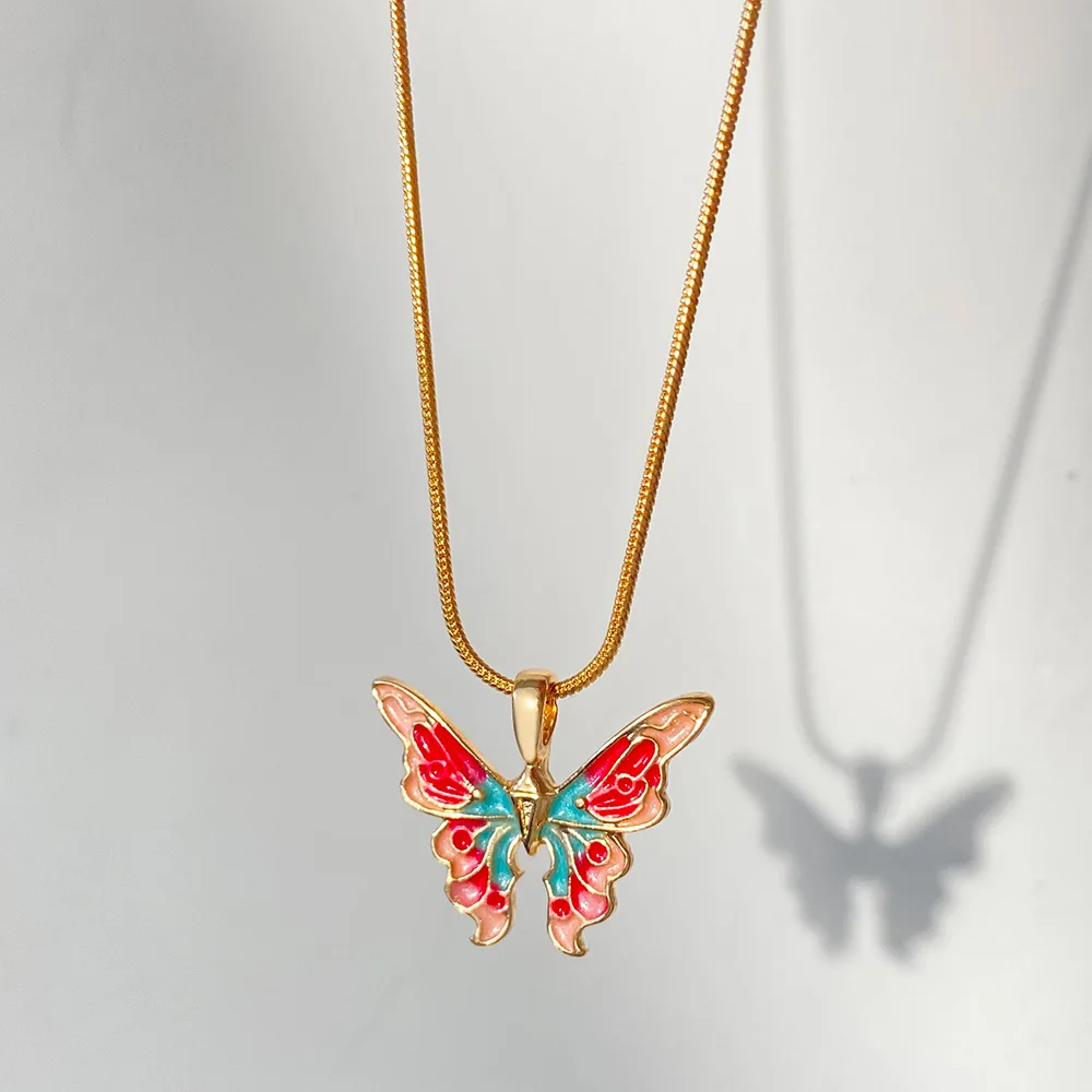 Oil Drop Butterfly Necklace Rainbow Fairy's Fantasy Wonderland with The Same Collarbone Chain Ins Symphony Jewelry Wholesale
Oil Drop Butterfly Necklace Rainbow Fairy's Fantasy Wonderland with The Same Collarbone Chain Ins Symphony Jewelry Wholesale