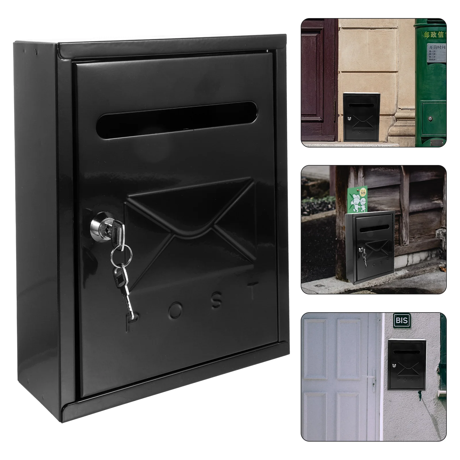 

Mail Home Mailbox Outdoor Lock European Style Iron Mailboxes Outside Retro Wall Mount Hanging Organizer