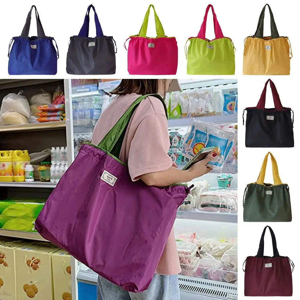 Foldable Supermarket Shopping Bag Fashion Drawstring Reusable Shopping Bag Eco-Friendly Waterproof Shoulder Bag Universal
Foldable Supermarket Shopping Bag Fashion Drawstring Reusable Shopping Bag Eco-Friendly Waterproof Shoulder Bag Universal