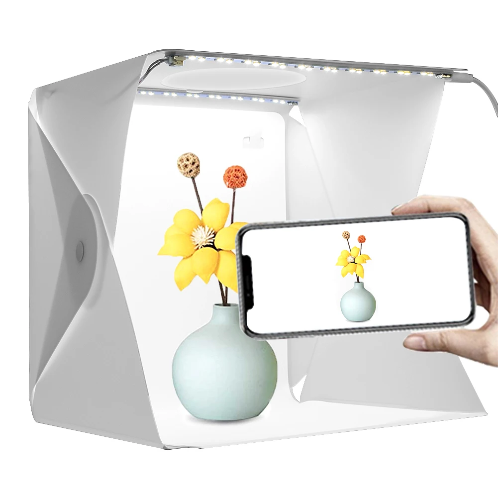 Mini Portable Lightbox 40 LEDs Photo Studio Photography Lighting Room Tent Cube Box Photo Backgrounds LED Light Studio Box
Mini Portable Lightbox 40 LEDs Photo Studio Photography Lighting Room Tent Cube Box Photo Backgrounds LED Light Studio Box