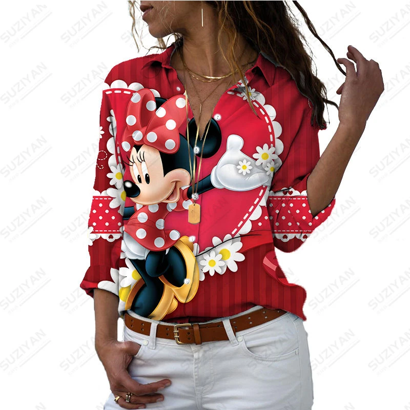 2023 New Disney Harajuku Slim Fit Top 3D Print Women's Button Long Sleeve Polo Cardigan Michimini Casual Shirt y2k Breathable
2023 New Disney Harajuku Slim Fit Top 3D Print Women's Button Long Sleeve Polo Cardigan Michimini Casual Shirt y2k Breathable