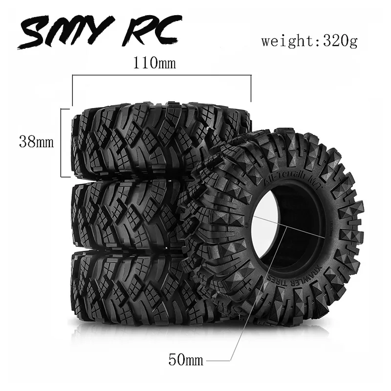 4PCS 110mm 1.9" Rubber Tire Wheel Tyre for 1/10 RC Crawler Car Axial SCX10 II III 90046 Traxxas TRX4 RC4WD D90 Redcat Gen8 MST
4PCS 110mm 1.9" Rubber Tire Wheel Tyre for 1/10 RC Crawler Car Axial SCX10 II III 90046 Traxxas TRX4 RC4WD D90 Redcat Gen8 MST