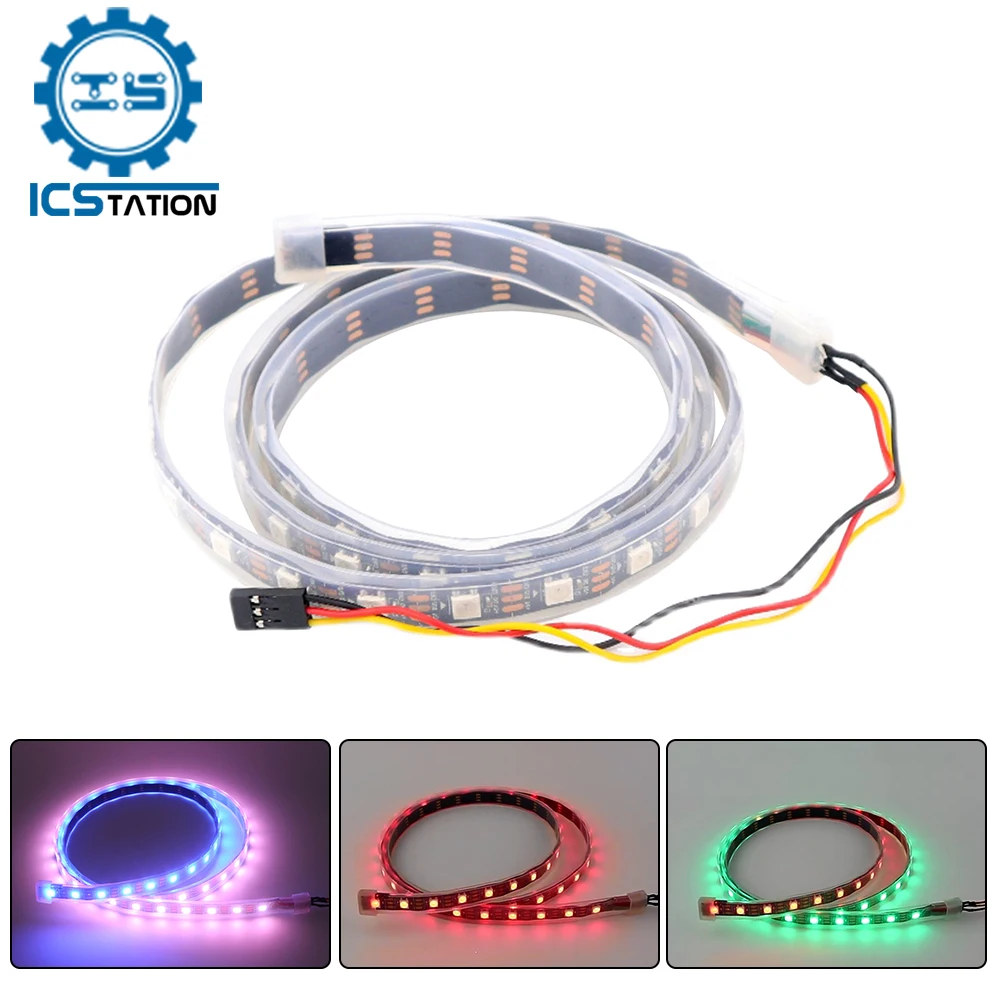 RGB LED Strip Light Waterproof PWM Programmable Control DC 5V 100cm LED Lamp 5050RGB Lamp Beads for UNO R3
RGB LED Strip Light Waterproof PWM Programmable Control DC 5V 100cm LED Lamp 5050RGB Lamp Beads for UNO R3