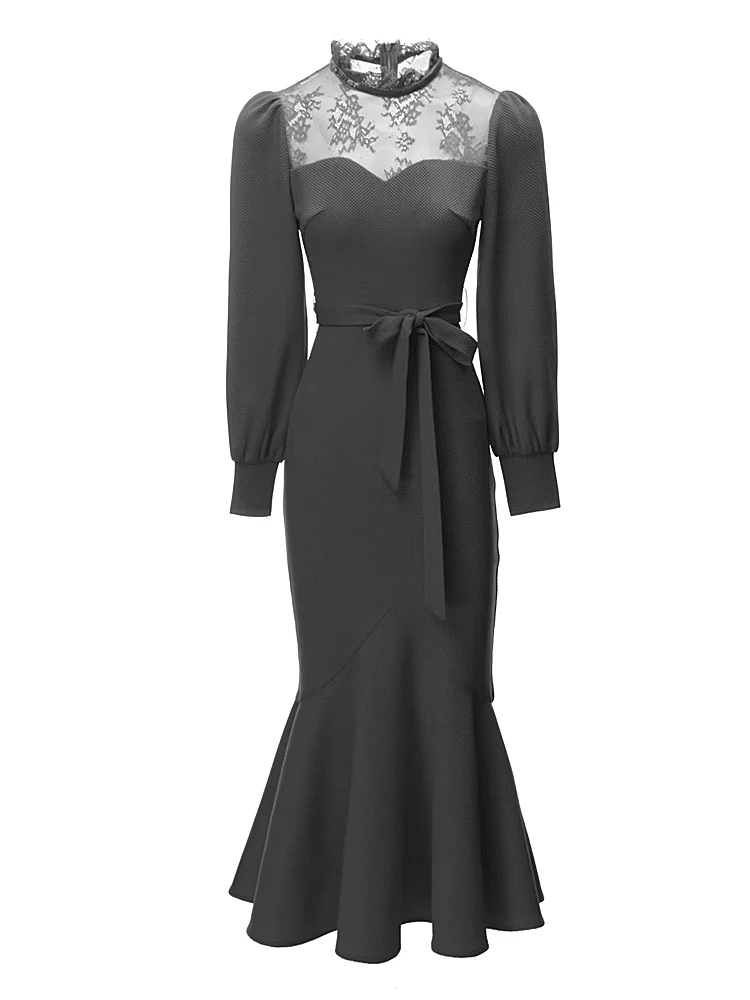 Extravagant Sexy Spring Autumn High Quality Party Fashion Lace Black Red Elegant Vintage Pretty Mermaid Long Sleeved Midi Dress
Extravagant Sexy Spring Autumn High Quality Party Fashion Lace Black Red Elegant Vintage Pretty Mermaid Long Sleeved Midi Dress
