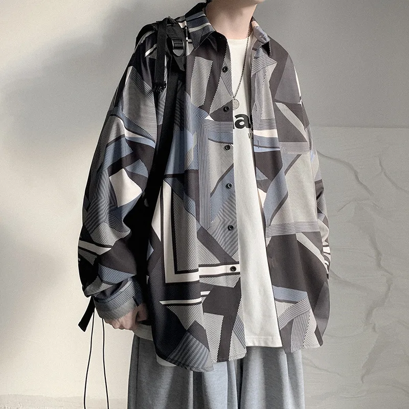 Spring and autumn Korean version of the trend printing long-sleeved shirt men's ins Japanese casual loose all-match shirt
Spring and autumn Korean version of the trend printing long-sleeved shirt men's ins Japanese casual loose all-match shirt
