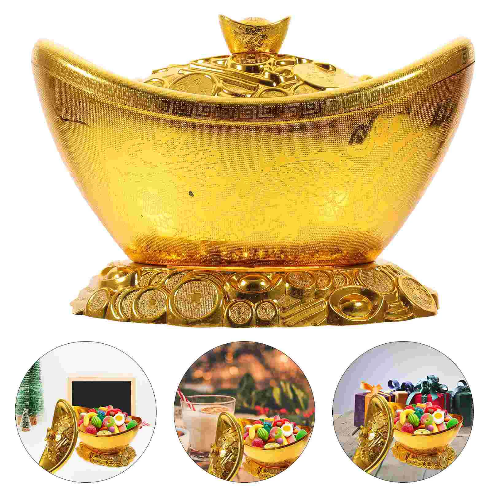 Platter Sweets Storage Container Creative Birthday Gift Desktop Gold Ingot Ornament Living Room Decor
Platter Sweets Storage Container Creative Birthday Gift Desktop Gold Ingot Ornament Living Room Decor