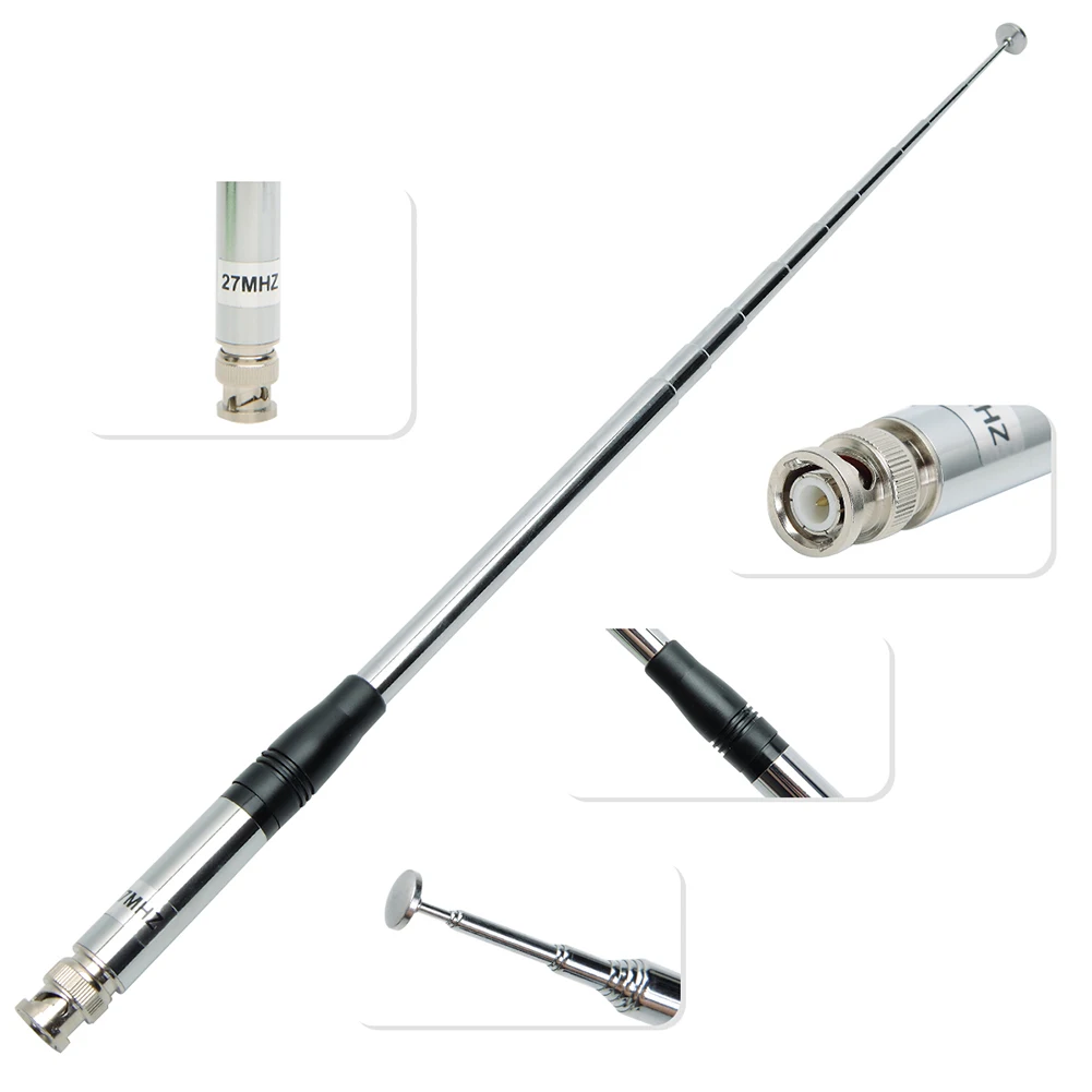 Car BNC Telescopic Antenna 27Mhz 130cm With Magnetic Base Connector Adapter For CB Radio Walkie Talkie Antenna Car Accessories
Car BNC Telescopic Antenna 27Mhz 130cm With Magnetic Base Connector Adapter For CB Radio Walkie Talkie Antenna Car Accessories