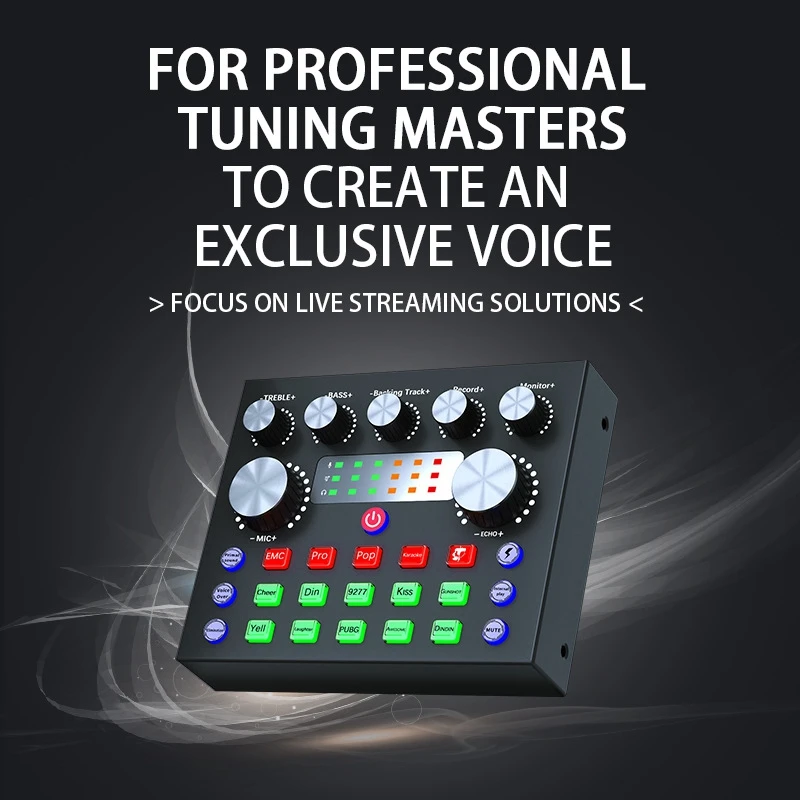 V8S Sound Card Audio Mixer Mixing Console Audio Adapter Live Broadcast Equipment Sound Card For Phone Computer
V8S Sound Card Audio Mixer Mixing Console Audio Adapter Live Broadcast Equipment Sound Card For Phone Computer