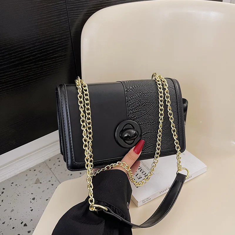 

Serpentine Splicing 2023 New Fashion Single Shoulder Oblique Span Portable Fashion Small Square Bag Designer Handbags Sac Luxe