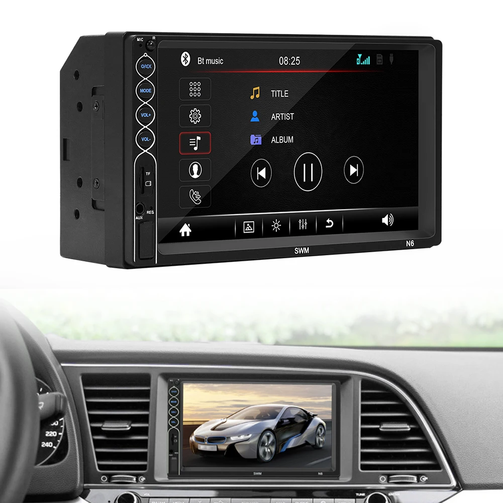 Автомагнитола 2DIN с сенсорным экраном, MP5-плеер с 7 "FM-радио, Bluetooth, USB, AUX, разъемом RCA, TF, реверсивное изображение
Автомагнитола 2DIN с сенсорным экраном, MP5-плеер с 7 "FM-радио, Bluetooth, USB, AUX, разъемом RCA, TF, реверсивное изображение