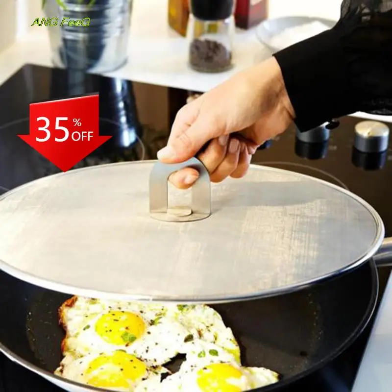 25cm/29cm/33cm Splatter Screen Anti Grease Frying Pan Splash Guard Protect From Hot Oil Steel Cookware Kitchen Accessories
25cm/29cm/33cm Splatter Screen Anti Grease Frying Pan Splash Guard Protect From Hot Oil Steel Cookware Kitchen Accessories