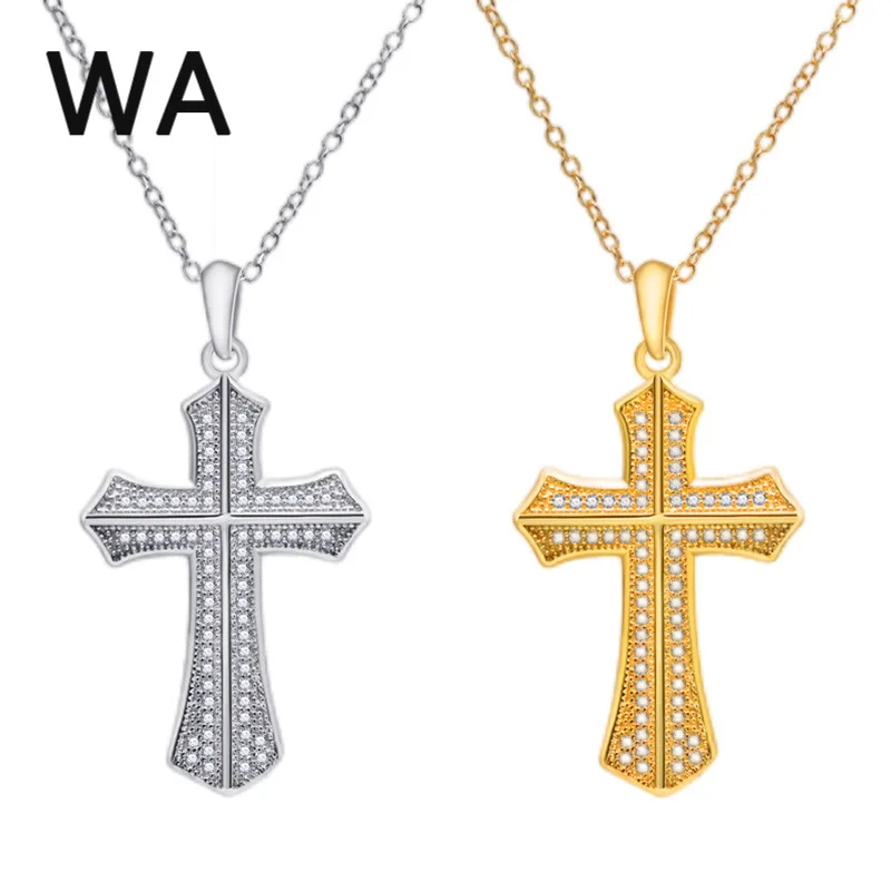 S925 sterling silver trendy fashion all-match high-end cross pendant French regular full diamond necklace for women
S925 sterling silver trendy fashion all-match high-end cross pendant French regular full diamond necklace for women