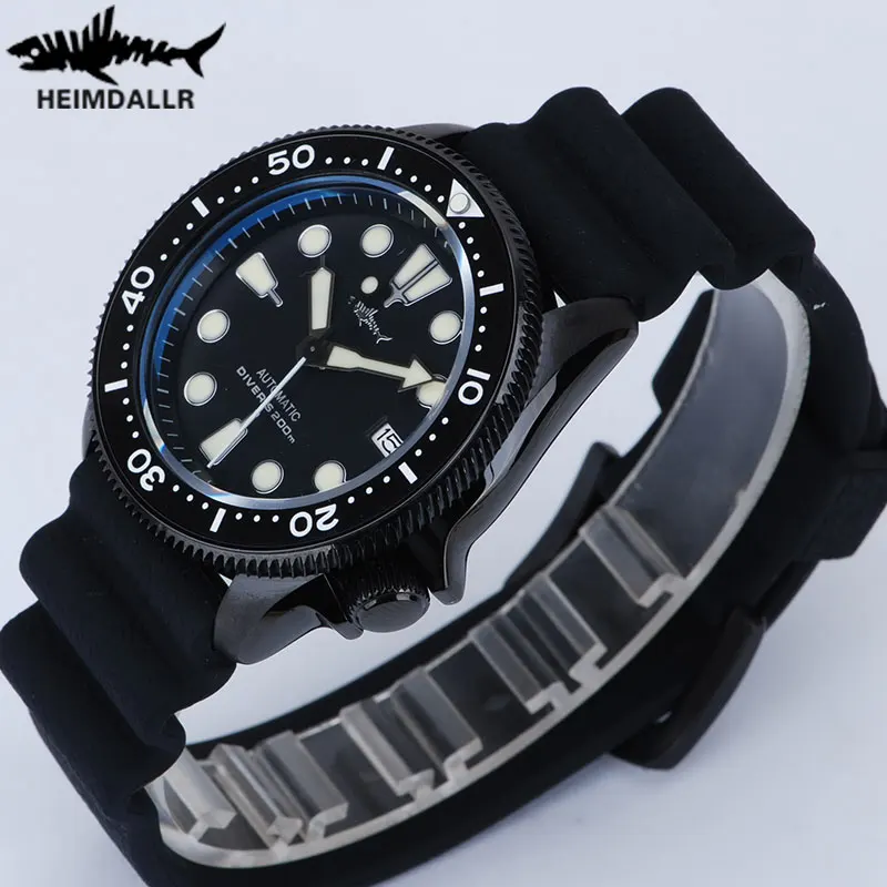 

Heimdallr Men's Diver Watch Black Dial Sapphire Ceramic Bezel PVD Plated Case NH35 Automatic Movement 20Bar Water Resistant Lum