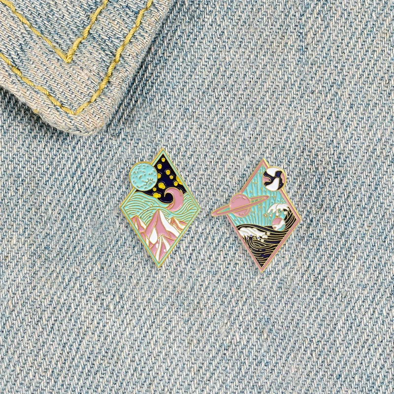 Cosmic Sky Enamel Pin Vintage Moon Space Planet Geometric Brooch Ladies Knit Denim Suit Badge Fashion Jewelry Gifts For Friends
Cosmic Sky Enamel Pin Vintage Moon Space Planet Geometric Brooch Ladies Knit Denim Suit Badge Fashion Jewelry Gifts For Friends