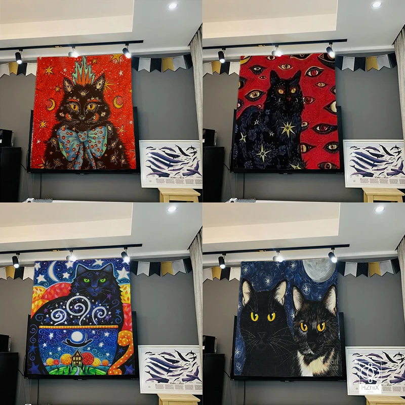 Cat Kewen Tapestry Wall Hanging Witchcraft Hippie Bohemian Psychedelic Large Fabric Wall Tapestries Art Aesthetics Room Decor
Cat Kewen Tapestry Wall Hanging Witchcraft Hippie Bohemian Psychedelic Large Fabric Wall Tapestries Art Aesthetics Room Decor