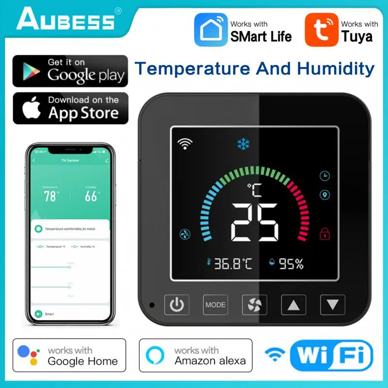 WiFi Smart Temperature And Humidity Sensor Tuya Home APP Remote Wireless Hygrometer Temperature Controller Alexa Google Home
WiFi Smart Temperature And Humidity Sensor Tuya Home APP Remote Wireless Hygrometer Temperature Controller Alexa Google Home
