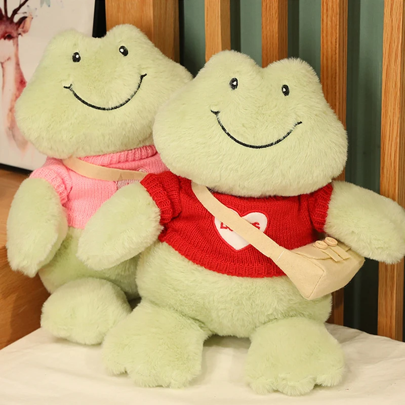 36cm Animal Plush Toy Dolls Cute Cartoon Happy Frog Stuffed Doll With Clothes And Bag Soft Cotton Plush Doll Girl Children Gifts
36cm Animal Plush Toy Dolls Cute Cartoon Happy Frog Stuffed Doll With Clothes And Bag Soft Cotton Plush Doll Girl Children Gifts