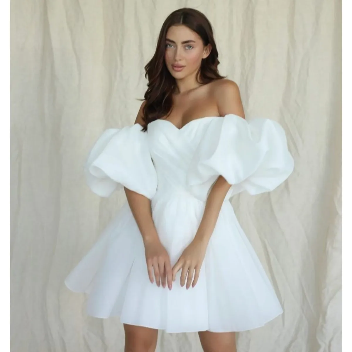 Short Prom Dresses Off The Shoulder Puff Sleeves Chic Maxi Dress Brilliant Vestidos De Novia 2023 Nuevos
Short Prom Dresses Off The Shoulder Puff Sleeves Chic Maxi Dress Brilliant Vestidos De Novia 2023 Nuevos