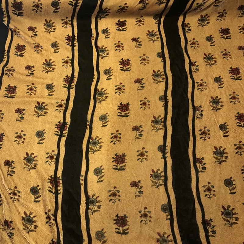 Turmeric Vertical Stripes Small Floral Printing Mulberry Silk Cloth Clothing Cheongsam Fabrics By Meter Sewing Home Textile
Turmeric Vertical Stripes Small Floral Printing Mulberry Silk Cloth Clothing Cheongsam Fabrics By Meter Sewing Home Textile