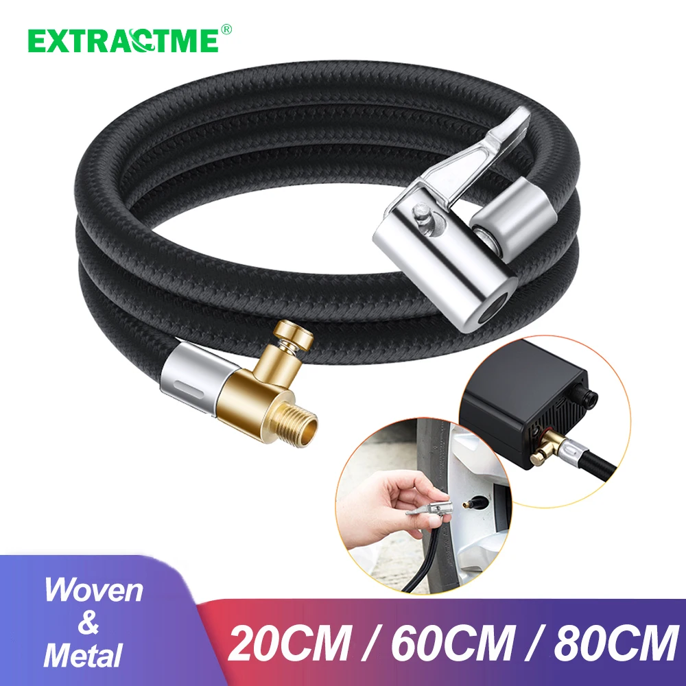 Extractme Tire Inflator Hose Tyre Extension Hose Air Compressor Pipe Rubber Air Inflation Rubber Hose for Motorbike Bike Car
Extractme Tire Inflator Hose Tyre Extension Hose Air Compressor Pipe Rubber Air Inflation Rubber Hose for Motorbike Bike Car