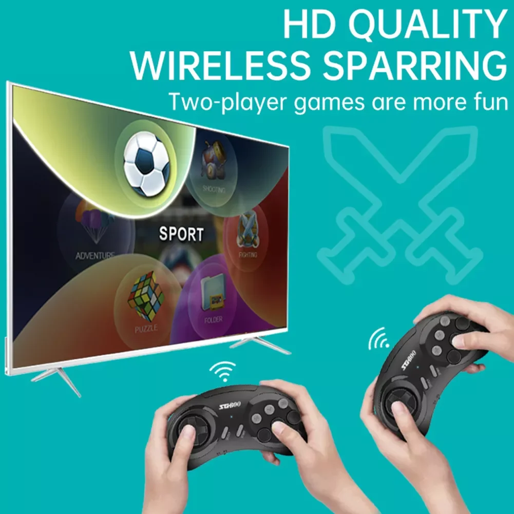 Игровая консоль SG800 MD HD 16-битная Беспроводная консоль 2,4G беспроводной приемник встроенные 688 игр для Sega Genesis/Mega Drive 
Игровая консоль SG800 MD HD 16-битная Беспроводная консоль 2,4G беспроводной приемник встроенные 688 игр для Sega Genesis/Mega Drive