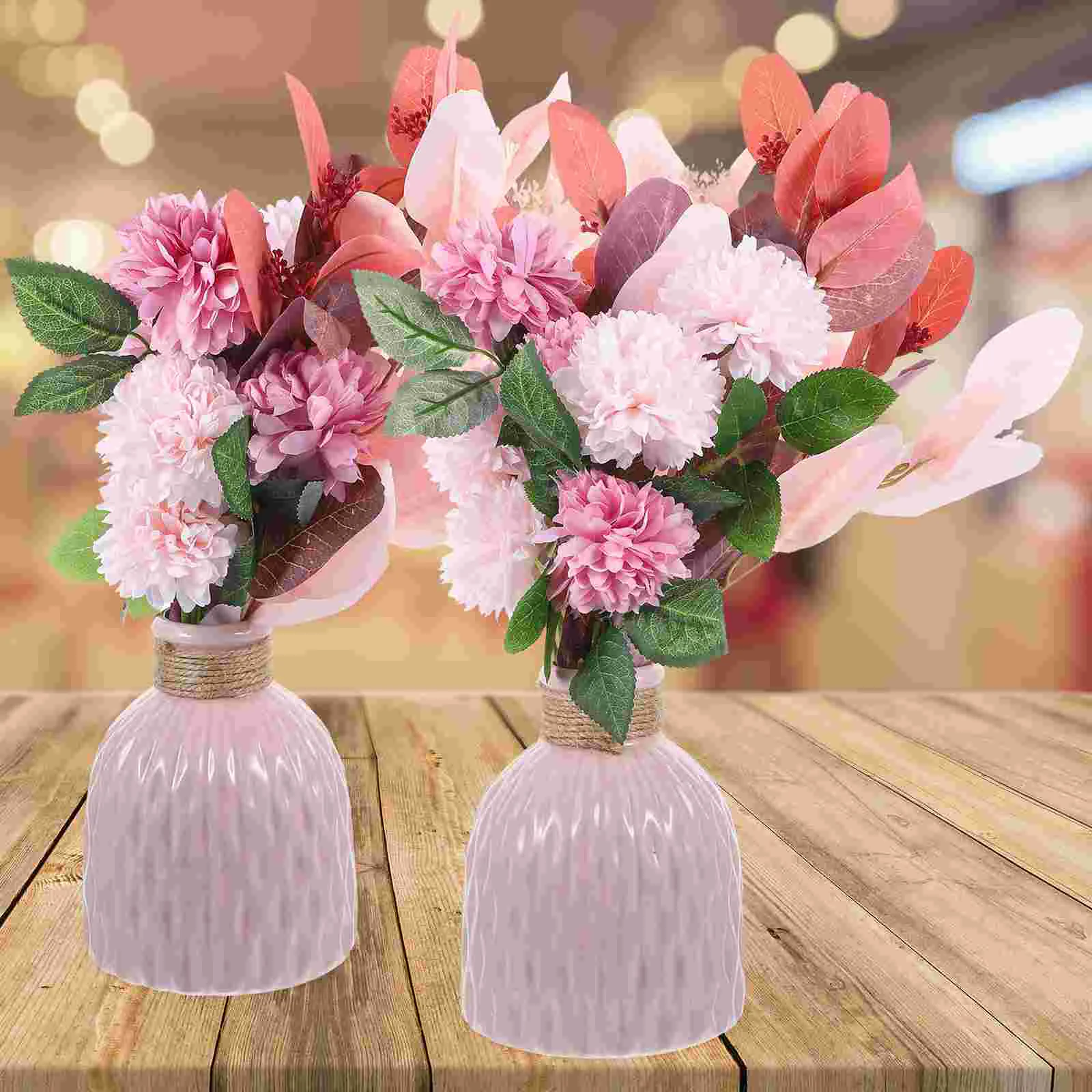 1 Set Artificial Flower Real Touch Fake Flower with Ceramic Vase Artificial Hydrangea Bouquet
1 Set Artificial Flower Real Touch Fake Flower with Ceramic Vase Artificial Hydrangea Bouquet