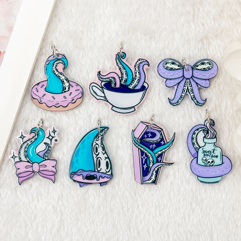 8Pcs Tentacles Spooky And Cute Charms Coffin Plant Power For Earring Pendant Necklace Diy Making
8Pcs Tentacles Spooky And Cute Charms Coffin Plant Power For Earring Pendant Necklace Diy Making