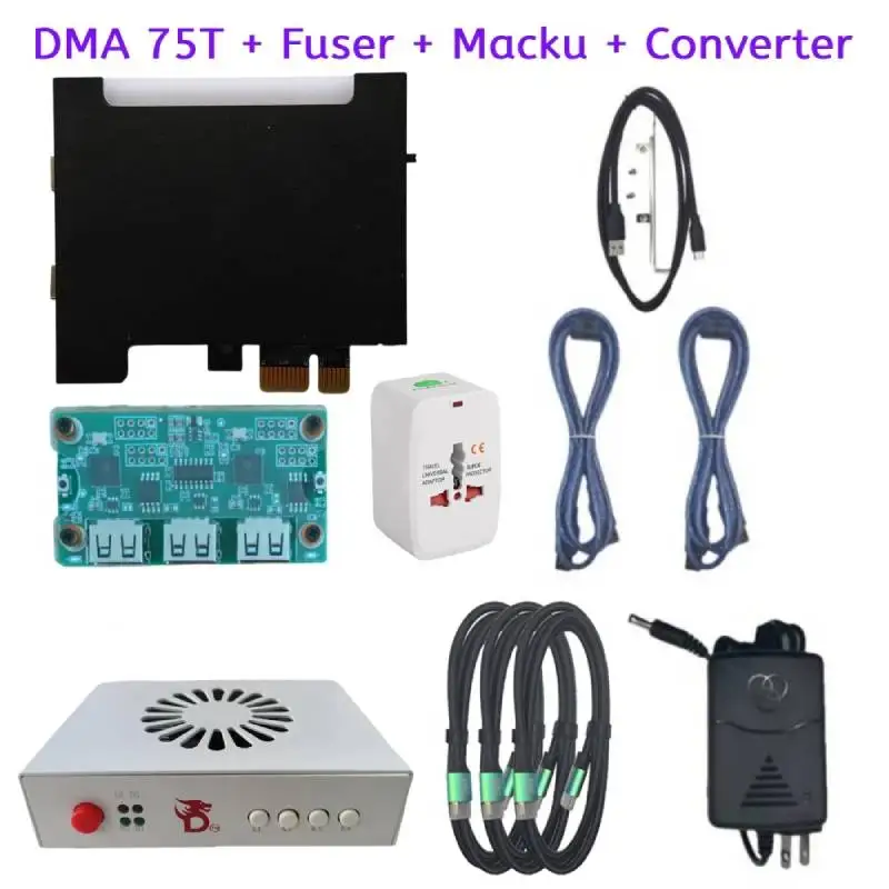 Комплект DMA 75T - Плата DMA 75T + Устройство Fusion 6-го поколения HDMI Fuser + Makcu - Набор DMA Kit
Комплект DMA 75T - Плата DMA 75T + Устройство Fusion 6-го поколения HDMI Fuser + Makcu - Набор DMA Kit