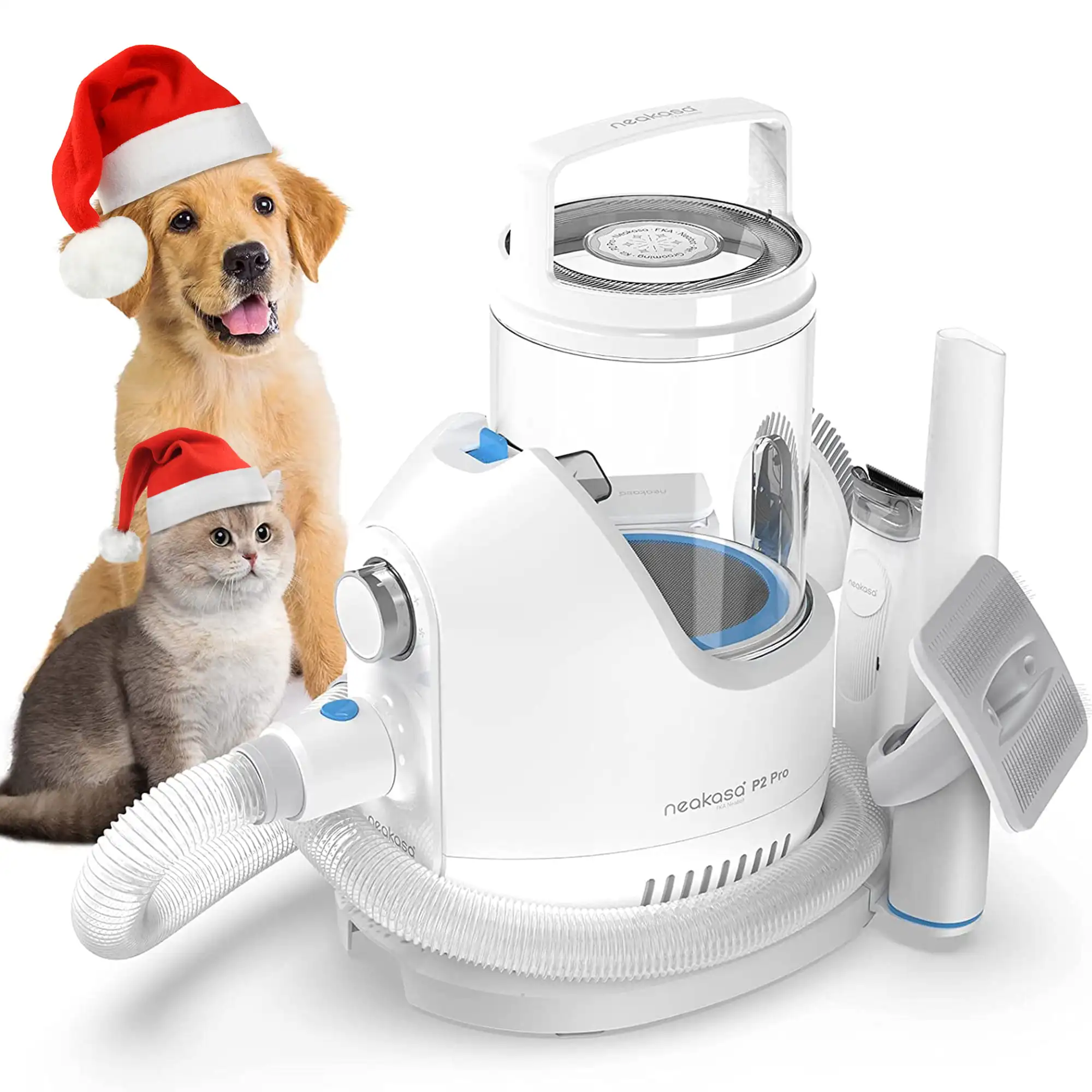 P2 Pro Dog Grooming Kit, 10.5KPa Pet Grooming Vacuum Suction, 5 Pet Grooming Tools with Storage Dock, 2L Easy-Empty Dustbin for
P2 Pro Dog Grooming Kit, 10.5KPa Pet Grooming Vacuum Suction, 5 Pet Grooming Tools with Storage Dock, 2L Easy-Empty Dustbin for