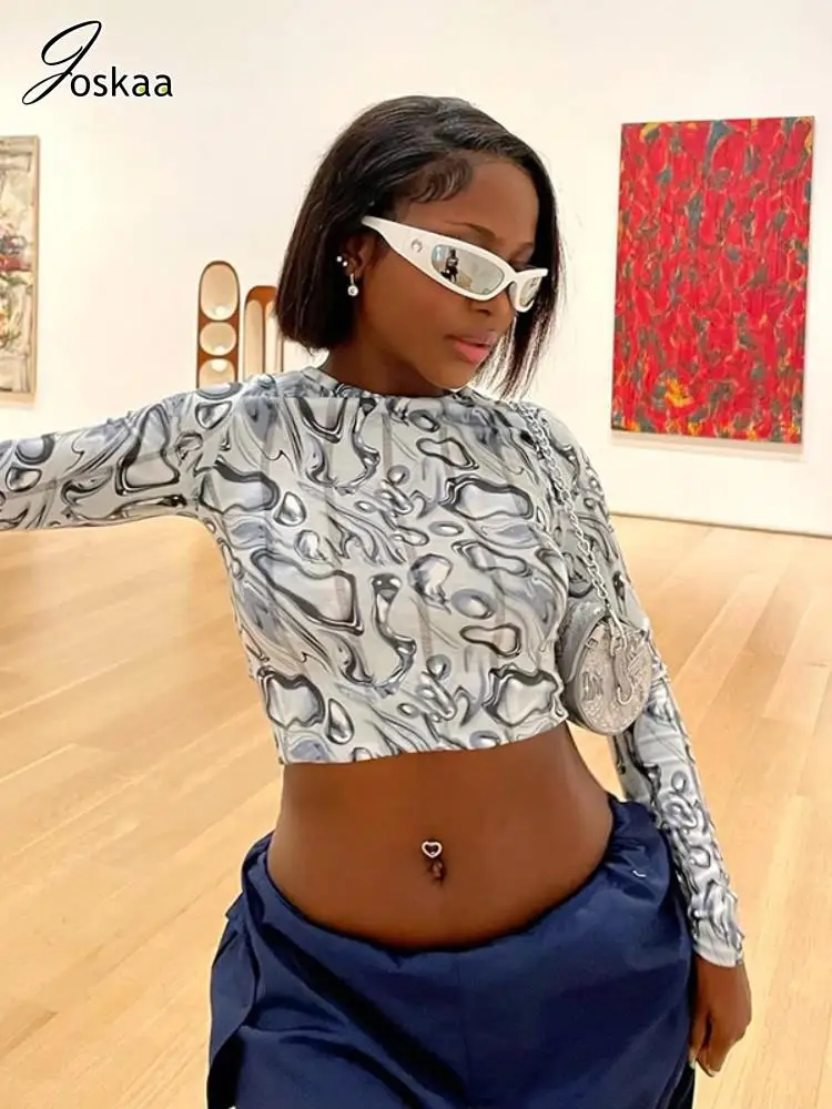 Joskaa Abstract Printed T-Shirts Women Hipster Sexy O-Neck Long Sleeve Slim Crop Tops Fall 2023 Graphic Tees Harajuku Streetwear
Joskaa Abstract Printed T-Shirts Women Hipster Sexy O-Neck Long Sleeve Slim Crop Tops Fall 2023 Graphic Tees Harajuku Streetwear