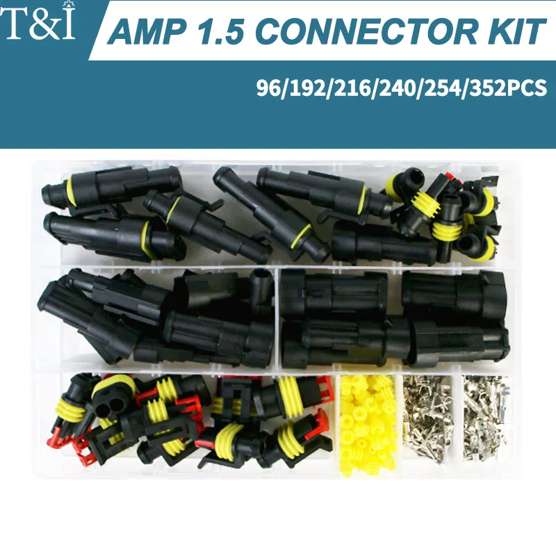 352 шт., разъёмы для датчиков AMP1.5, 1/2/3/4/5/6P
352 шт., разъёмы для датчиков AMP1.5, 1/2/3/4/5/6P