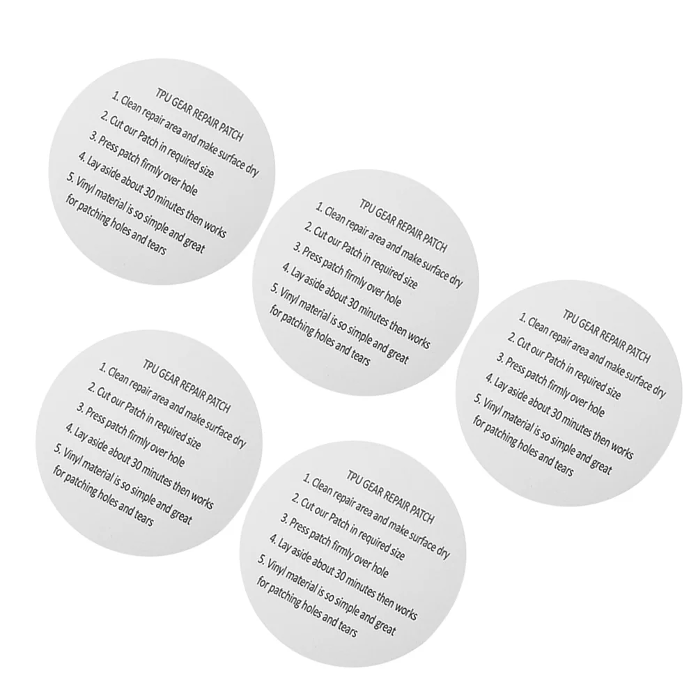 5 Pcs Inflatable Products Repair Sticker Tent Patch Waterproof Stickers Mend Tape Sturdy Outdoor Adhesive Boats
5 Pcs Inflatable Products Repair Sticker Tent Patch Waterproof Stickers Mend Tape Sturdy Outdoor Adhesive Boats