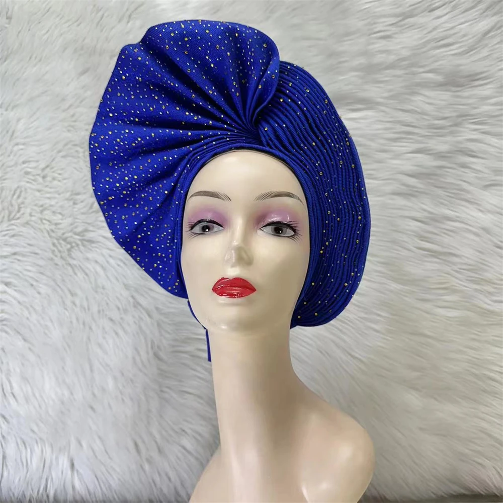 African Headtie With Stones Head wrap Auto Sego Headscarf Turban for Wedding and Party
African Headtie With Stones Head wrap Auto Sego Headscarf Turban for Wedding and Party