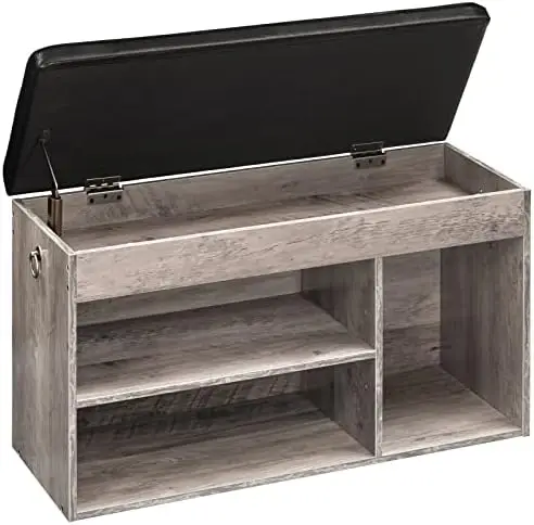 Storage Bench with Padded Cushion, Entryway Bench with Flip-Open Storage Box and Adjustable Shelf, Shoe with Hidden Compartment
Storage Bench with Padded Cushion, Entryway Bench with Flip-Open Storage Box and Adjustable Shelf, Shoe with Hidden Compartment