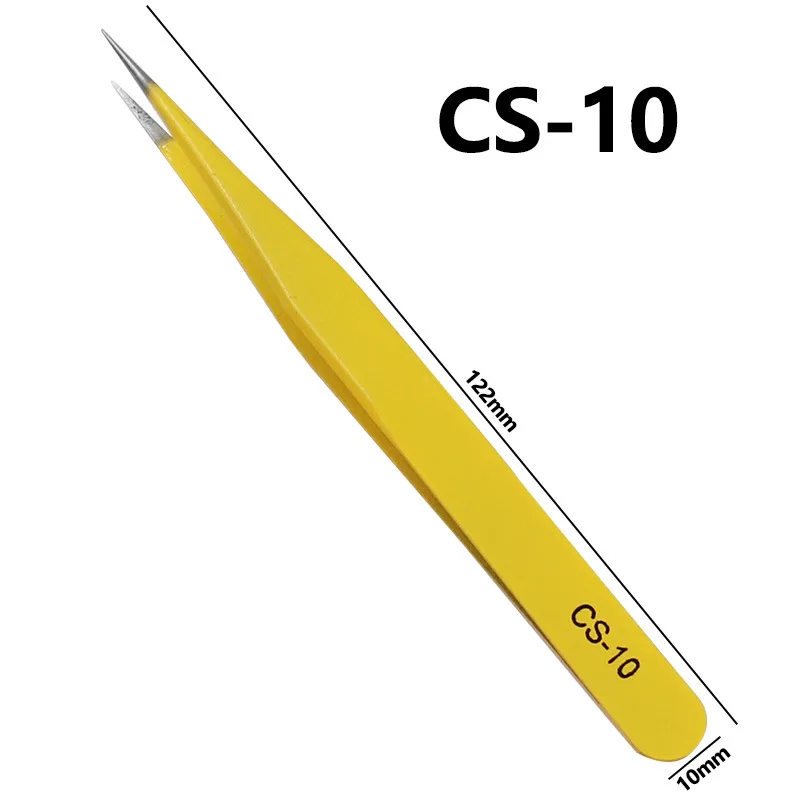 6Pcs Stainless Steel Anti-Static Tweezers Curved Straight Tip Forceps Maintenance Industrial Repair Curved Tool Home Hand Tool
6Pcs Stainless Steel Anti-Static Tweezers Curved Straight Tip Forceps Maintenance Industrial Repair Curved Tool Home Hand Tool