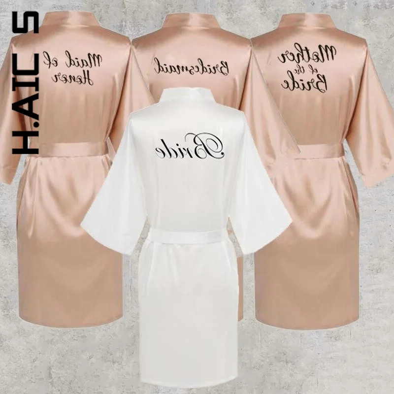 Ammug Satin Silk Robes Wedding BathRobe Bride Bridesmaid Dress Gown Women Clothing Sleepwear Maid of Honor Rose Gold
Ammug Satin Silk Robes Wedding BathRobe Bride Bridesmaid Dress Gown Women Clothing Sleepwear Maid of Honor Rose Gold