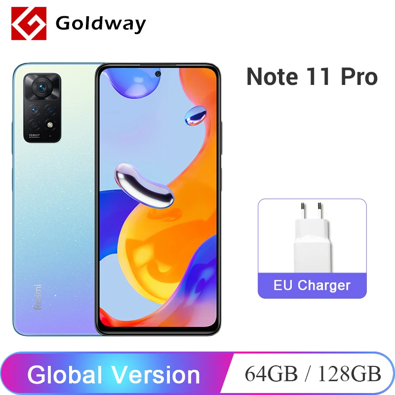 Глобальная версия Xiaomi Redmi Note 11 Pro 64 Гб / 128 Смартфон 108Мп Камера Helio G96 120Гц FHD+ AMOLED