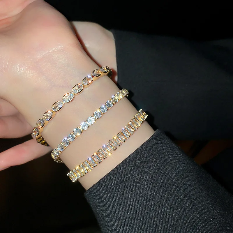 Exquisite Geometry Tennis Bracelets for Women Cubic Zirconia Crystal Bangles Bead Chain Party Jewelry Accessories Gift
Exquisite Geometry Tennis Bracelets for Women Cubic Zirconia Crystal Bangles Bead Chain Party Jewelry Accessories Gift