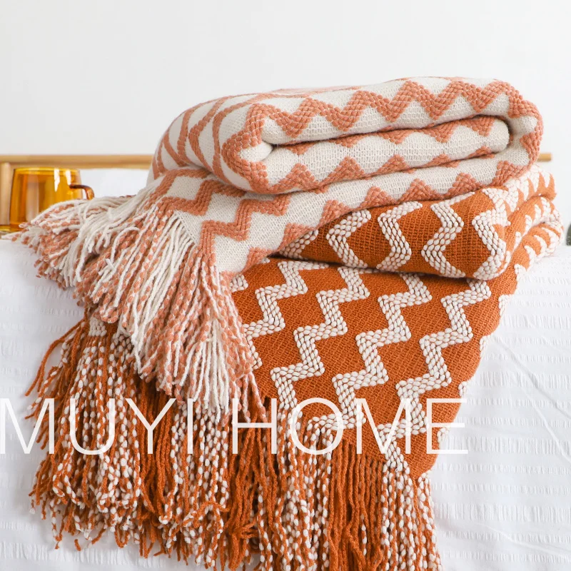 Orange Knitted Tassel Decorative Soft Fluffy Blanket Home Stay Throws For Sleeper Sofa Bed Tail Towel Cover Knit
Orange Knitted Tassel Decorative Soft Fluffy Blanket Home Stay Throws For Sleeper Sofa Bed Tail Towel Cover Knit
