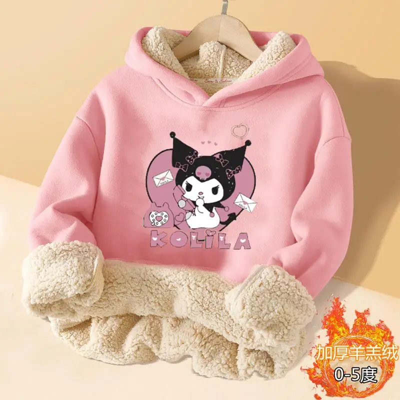 Sanrio Plush Hoodie Kuromi Cute Kawaii Anime Cartoon Child Winter Thicken Thickening Warm Casual Hoodie Birthday Gifts Girls
Sanrio Plush Hoodie Kuromi Cute Kawaii Anime Cartoon Child Winter Thicken Thickening Warm Casual Hoodie Birthday Gifts Girls
