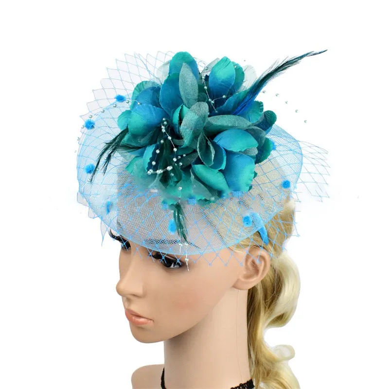 

Women's Mesh Veil Hat Hair Clip Solid Color Kids Girl Bowtie Top Hat Hairpiece New Feather Headwear Bridal Mesh Hairpin