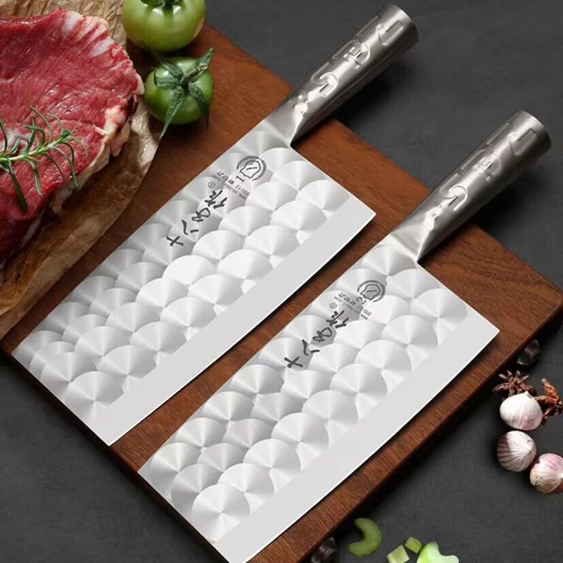 

Professional Shibazi Kitchen Chef Knife Stainless Steel Meat Fish Vegetables Slicer Chopping Chinese Butcher Cleaver Tools