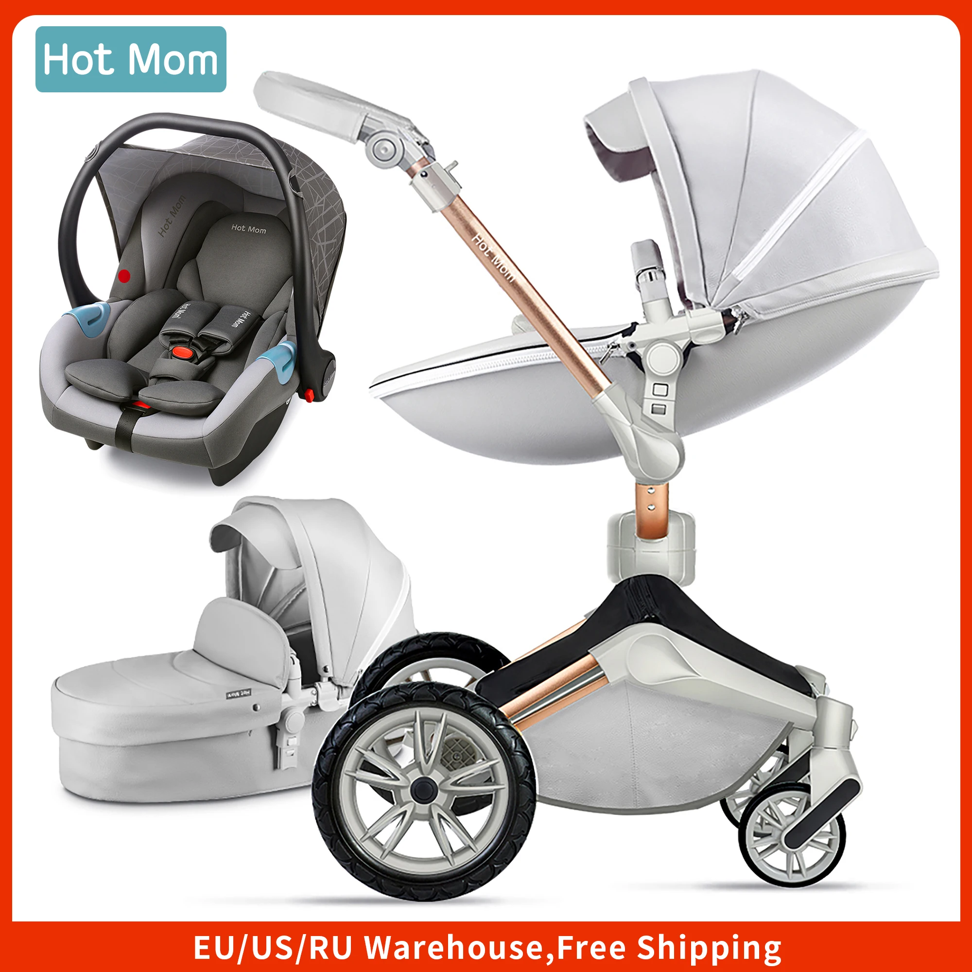 Hot Mom 360°Rotate Baby Stroller 3 in 1,Seat Bassinet And Car Seat Combo For Newborn Travel System Pram-F023
Hot Mom 360°Rotate Baby Stroller 3 in 1,Seat Bassinet And Car Seat Combo For Newborn Travel System Pram-F023