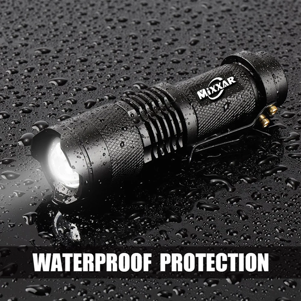 

1 PCS Mini Brightest Led Flashlight Tactical Flashlights Powerful LED Torch Zoomable Flashlamp Powered By AA Batteries or 14500