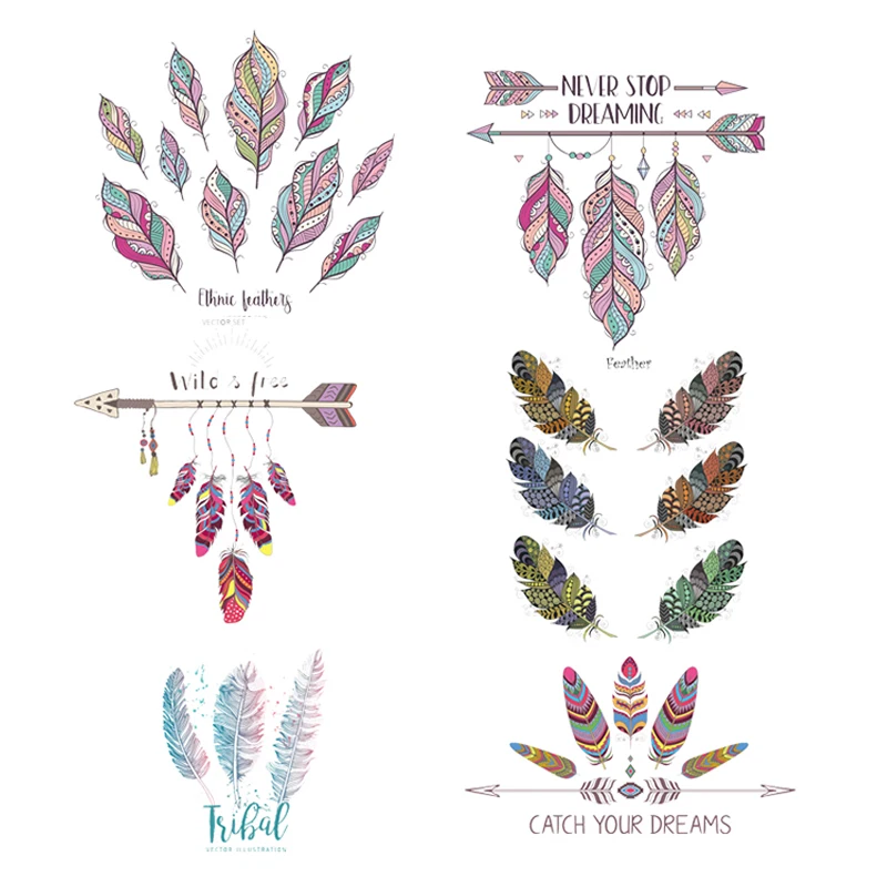 Beautiful Feather Iron-on Transfers for Clothing Thermoadhesive Patches on Clothes Women's T-shirts Appliques Clorhing Stickers
Beautiful Feather Iron-on Transfers for Clothing Thermoadhesive Patches on Clothes Women's T-shirts Appliques Clorhing Stickers