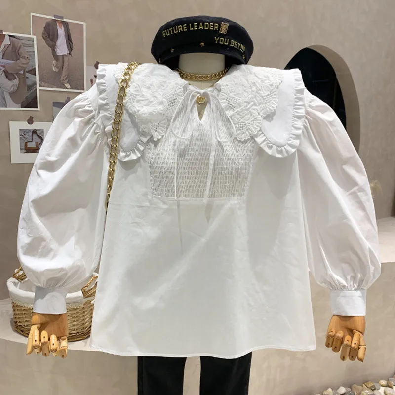 New Women's Clothing 2022 Spring Vintage Long sleeved Doll collar loose versatile Tops feminine blouses
New Women's Clothing 2022 Spring Vintage Long sleeved Doll collar loose versatile Tops feminine blouses