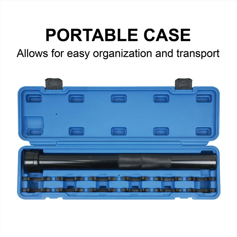 13 Pcs Tool Kit Inner Tie Rod Installation and Removal Tool Kit with 12 Crowfoot Adapters for Most Cars Vehicle Repair Tools
13 Pcs Tool Kit Inner Tie Rod Installation and Removal Tool Kit with 12 Crowfoot Adapters for Most Cars Vehicle Repair Tools
