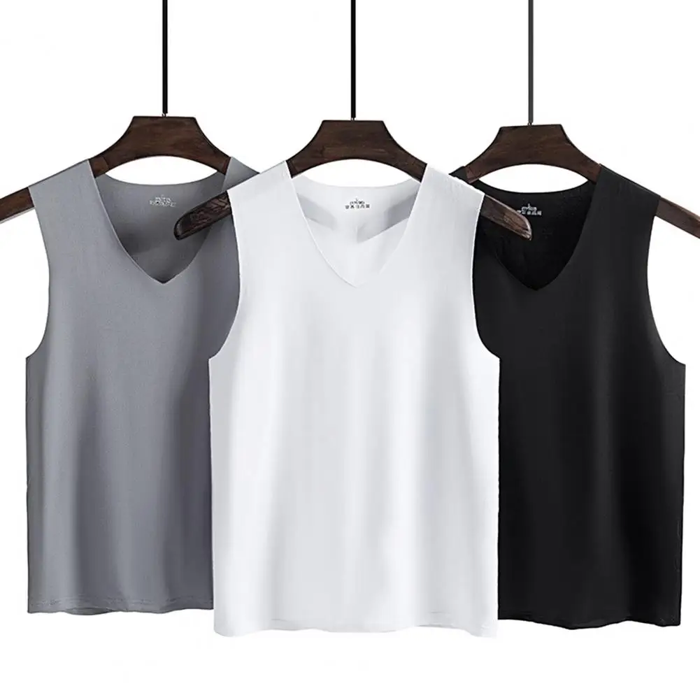 Men Vest Tops Sleeveless Shirts V-Neck Quick Dry Ice Silk Vest T-Shirts Tank Top Gym Clothing Men T-Shirts For Men 
Men Vest Tops Sleeveless Shirts V-Neck Quick Dry Ice Silk Vest T-Shirts Tank Top Gym Clothing Men T-Shirts For Men