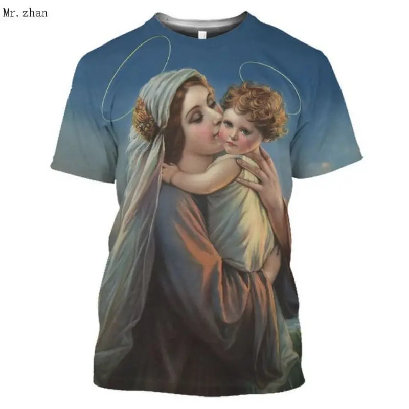 Christian Faith Virgin Mary Ladies T-Shirt Loose Comfort Printed Short Sleeve Regular O-Neck Everyday Women's Top
Christian Faith Virgin Mary Ladies T-Shirt Loose Comfort Printed Short Sleeve Regular O-Neck Everyday Women's Top