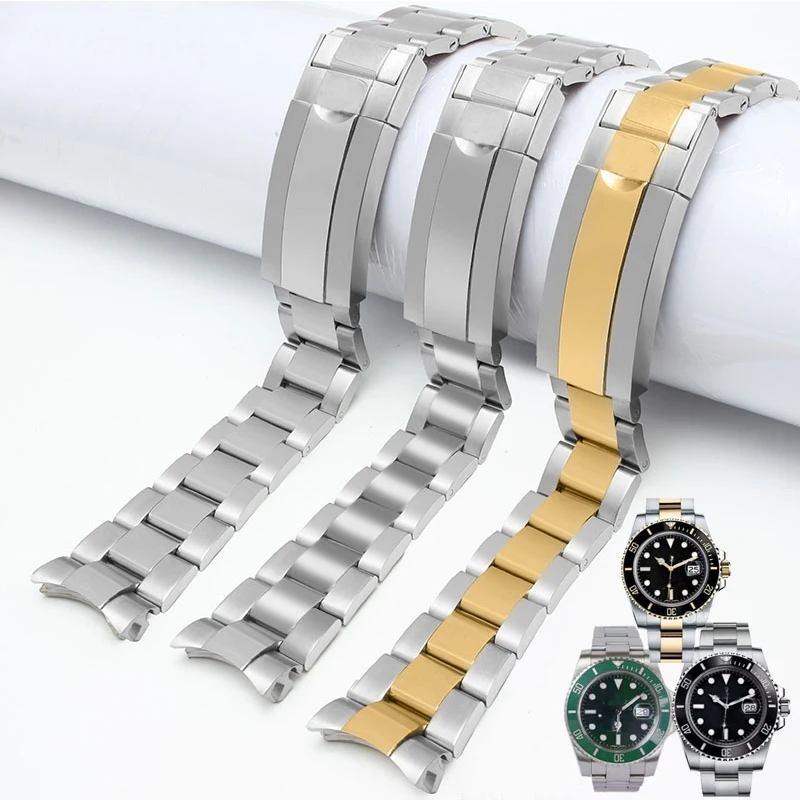 Metal Watchbands For Rolex SUBMARINER DAYTONA Men Folding Clasp Watch Strap Stainless Steel Watch Bracelet 20mm 21mm
Metal Watchbands For Rolex SUBMARINER DAYTONA Men Folding Clasp Watch Strap Stainless Steel Watch Bracelet 20mm 21mm